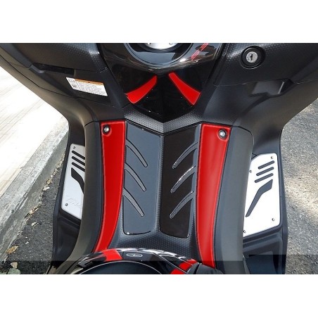 Kunstharz 3D ADHESIVE FRONT PEDESTAL TMAX 530 Aufkleber für YAMAHA T max 2012-16