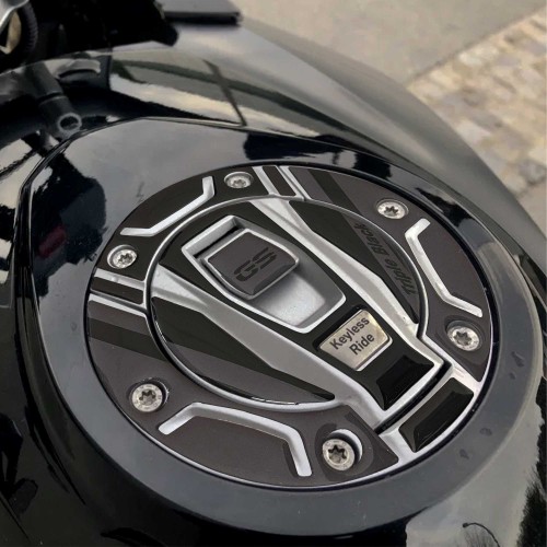 Pegatina de resina 3D de protección de enchufe sin llave compatible con Bmw Triple Negro