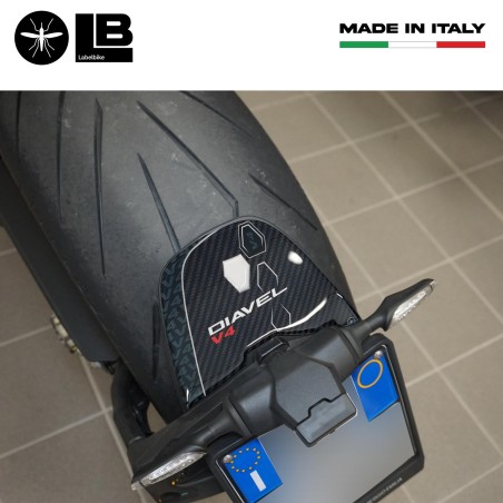 Adhesivo de protección de matrícula de moto con revestimiento de resina 3D compatible con Ducati Diavel v4 2023