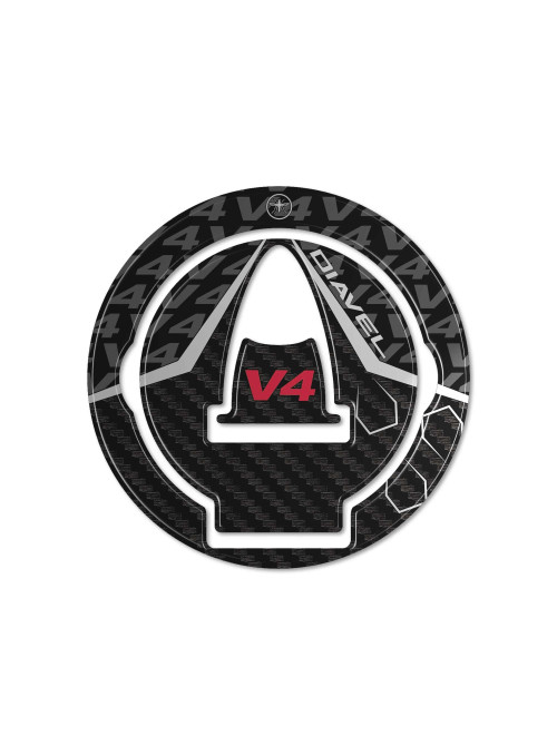 Pegatina 3D Resina Tapa Depósito moto compatible con Ducati Diavel v4 2023 2