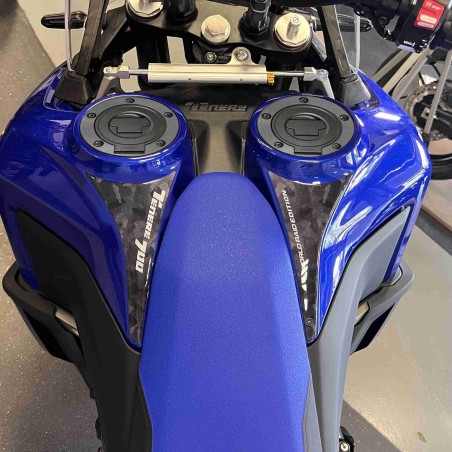 Zwei 3D-Motorrad-Tankschutzaufkleber passend für Yamaha Tenere 700 World Raid