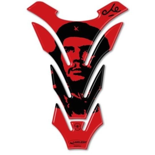 IMPERDIBILE PARASERBATOIO CHE GUEVARA ADESIVI per SERBATOIO MOTO in RESINA ROSSO