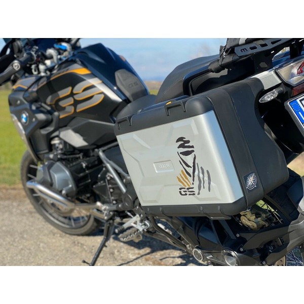 Kit 2 ADESIVI per VALIGIE MOTO LOGO GS COMPATIBILE BMW GS R1250 EXCLUSIVE