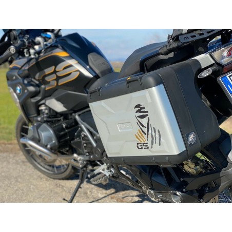 Kit 2 ADESIVI per VALIGIE MOTO LOGO GS COMPATIBILE BMW GS R1250 EXCLUSIVE
