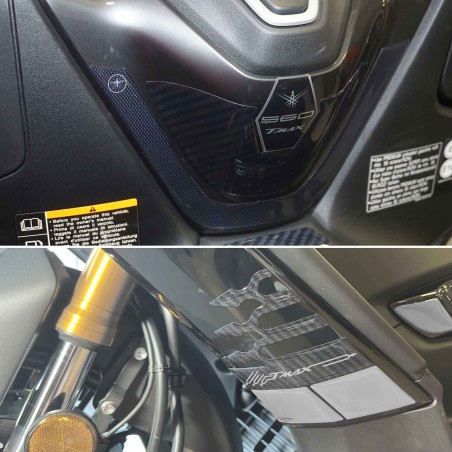Kit pegatinas 3D protectores scooter plata compatible con Yamaha Tmax 560 2022