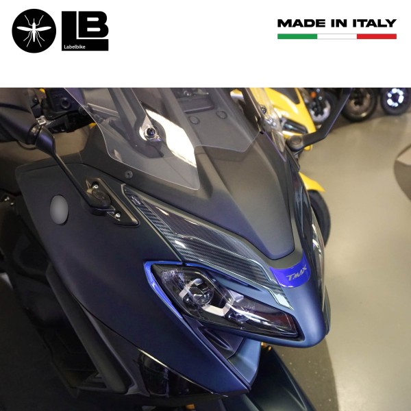 Kit d'autocollants 3D bleu pour scooter compatible avec Yamaha Tmax 560 2022-2023