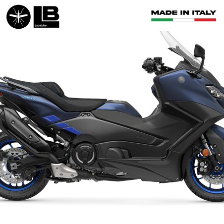 Blauer 3D Aufkleber Kit Roller Schutzvorrichtungen kompatibel mit Yamaha Tmax 560 2022-2023