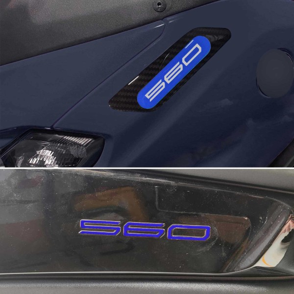 Kit adesivi 3D blu protezioni scooter compatibili con Yamaha Tmax 560 2022-2023