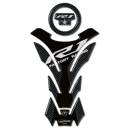 kit of 3D CARBON CARBON TANK PROTECTIONS compatible for YAMAHA R1 R 1 MOTORCYCLE