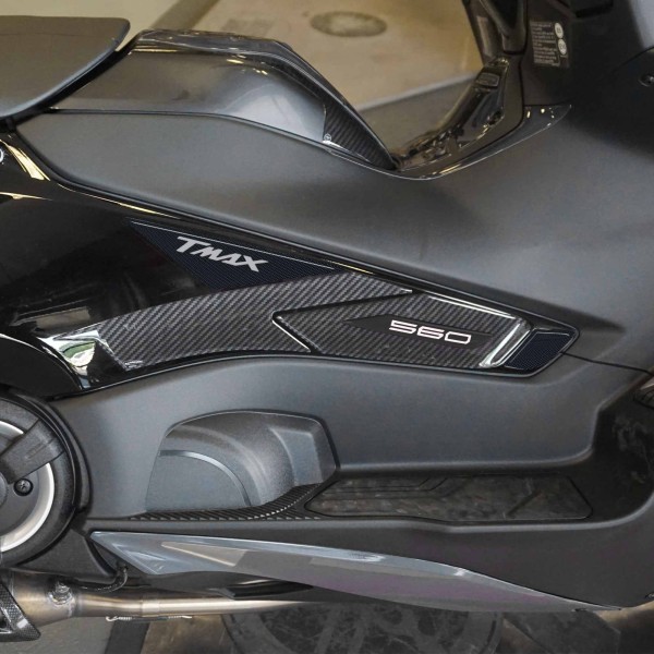 Kit d'autocollants 3D noir pour scooter compatible avec Yamaha Tmax 560 2022-2023