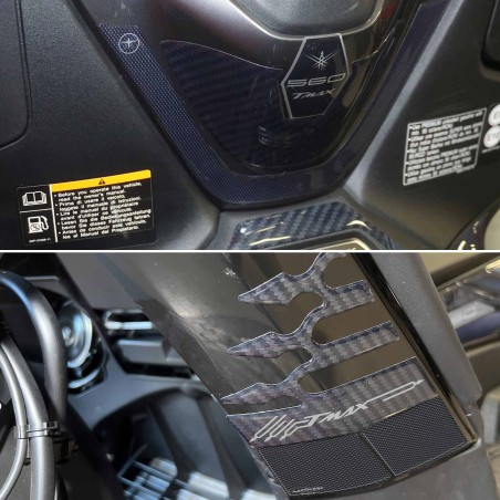 Kit de pegatinas 3D negras protectoras scooter compatibles con Yamaha Tmax 560 2022-2023