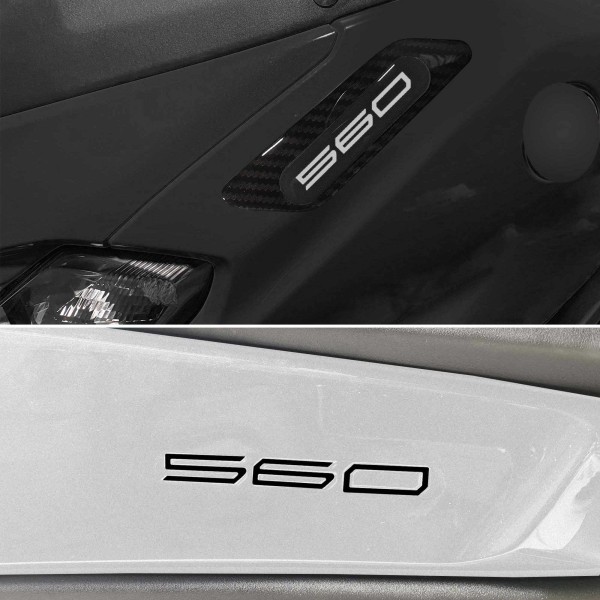 Black 3D sticker kit scooter protectors compatible with Yamaha Tmax 560 2022-2023