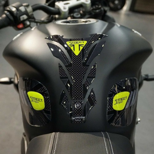 Kit adesivi 3D per serbatoio moto compatibile Triumph Street Triple 2013-2021