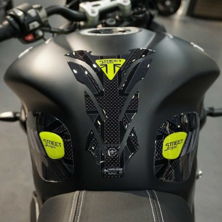 Kit adesivi 3D per serbatoio moto compatibile Triumph Street Triple 2013-2021