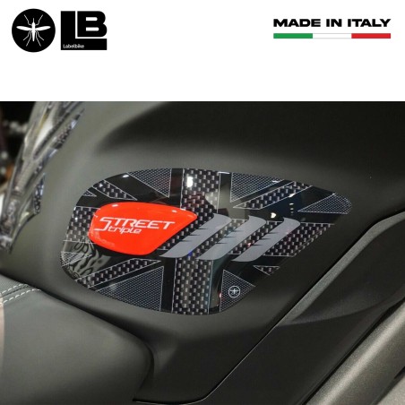 Kit adesivi 3D per serbatoio moto compatibile Triumph Street Triple 2013-2021
