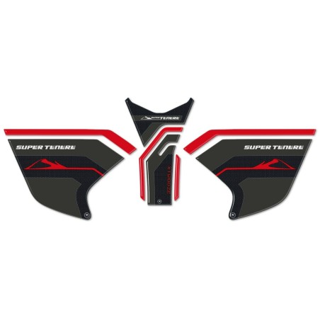 Kit adesivi 3D PROTEZIONE SERBATOIO MOTO compatibili YAMAHA SUPER TENERE rosso