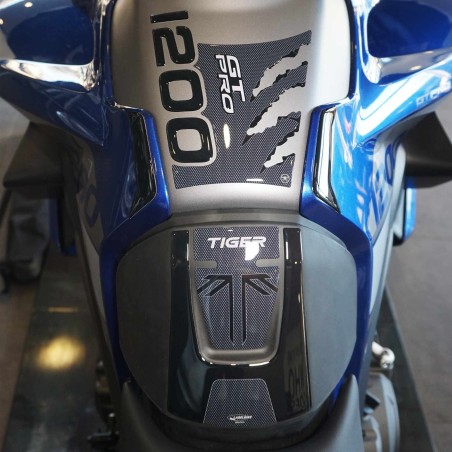 Kit d'autocollants 3D Protecteurs de réservoir compatibles avec Triumph Tiger 1200 GT Pro