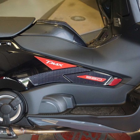 Roter 3D Aufkleber Kit Rollerschutz kompatibel mit Yamaha Tmax 560 2022-23