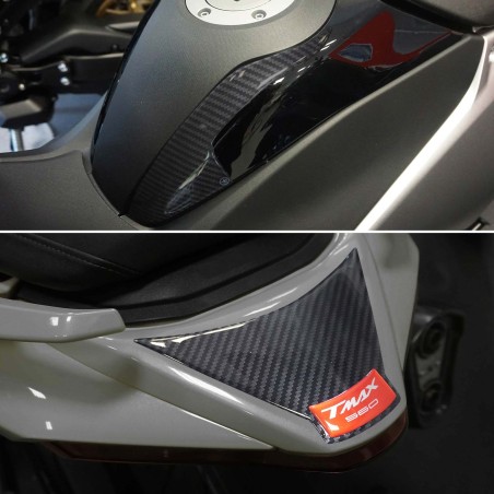 Red 3D sticker kit scooter protectors compatible with Yamaha Tmax 560 2022-23