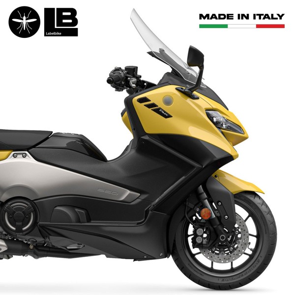 Gelber 3D Aufkleber Kit Rollerschutz kompatibel mit Yamaha Tmax 560 2022-23
