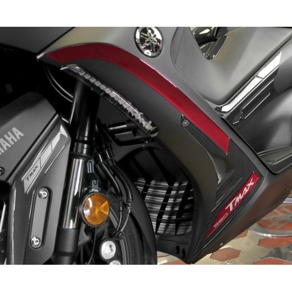 Juego de ADHESIVOS 3D GEL compatibles YAMAHA Tmax 560 2020-2021 CARBON LOOK-RED ERGAL