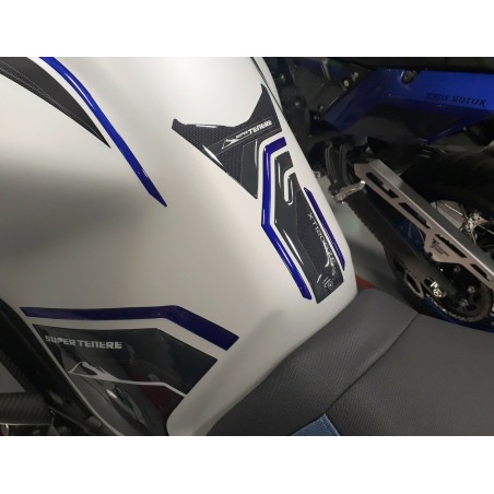 Kit adesivi GEL 3D PROTEZIONE SERBATOIO MOTO compatibili YAMAHA SUPER TENERE blu