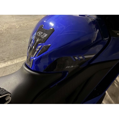 Kit Adesivi gel 3D Protezioni Serbatoio moto compatibili Yamaha YZF R3 2019-2025