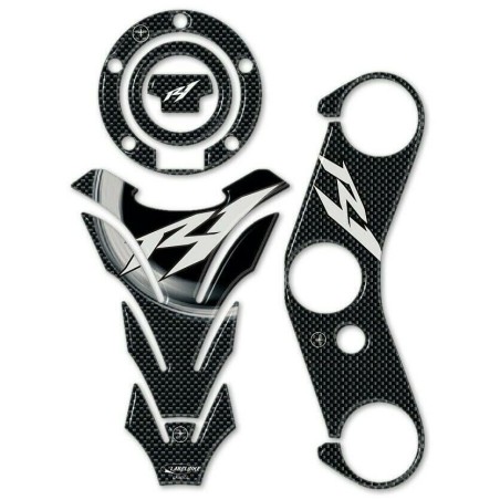 KIT ADESIVI in gel 3D CARBON LOOK per MOTO compatibili YAMAHA YZF R1 2004 - 2006 