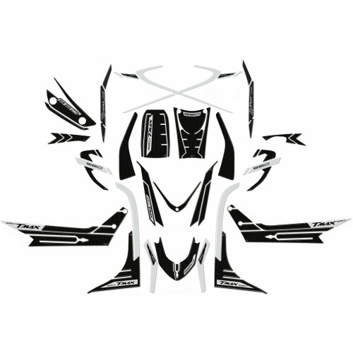 3D GEL ADHESIVE KIT compatible YAMAHA Tmax 560 2020-2021 CARBON LOOK-ARGENTO