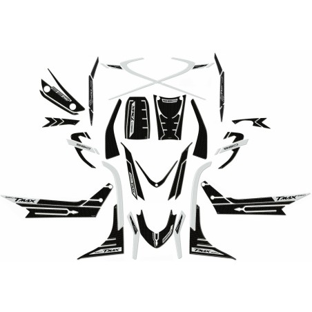 KIT ADHESIF 3D GEL compatible YAMAHA Tmax 560 2020-2021 CARBON LOOK-ARGENTO