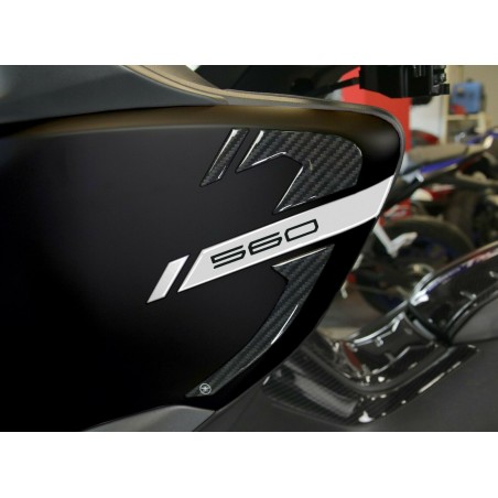 3D GEL ADHESIVE KIT compatible YAMAHA Tmax 560 2020-2021 CARBON LOOK-ARGENTO