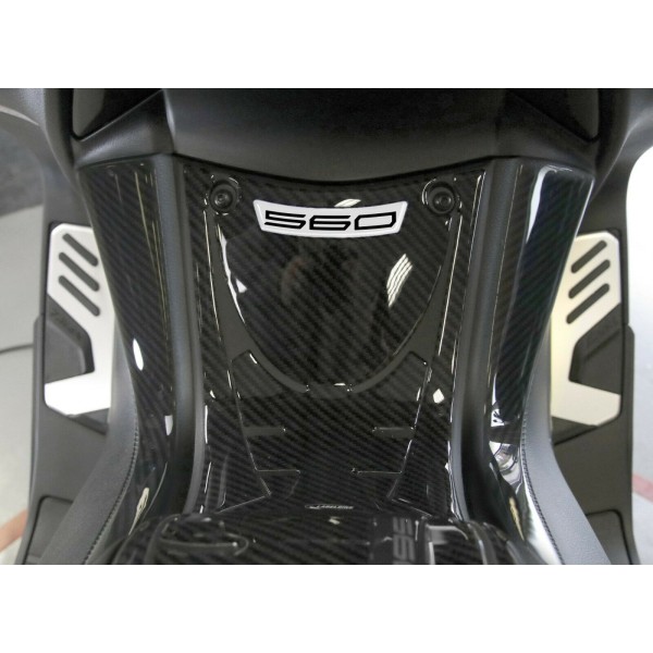 KIT ADHESIF 3D GEL compatible YAMAHA Tmax 560 2020-2021 CARBON LOOK-ARGENTO