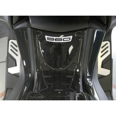 KIT ADHESIF 3D GEL compatible YAMAHA Tmax 560 2020-2021 CARBON LOOK-ARGENTO