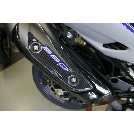 Kit ADESIVI in GEL 3D compatibili YAMAHA Tmax 560 2020-21 carbon look-blu metal