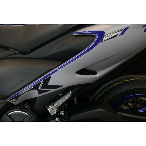 Kit ADESIVI in GEL 3D compatibili YAMAHA Tmax 560 2020-21 carbon look-blu metal
