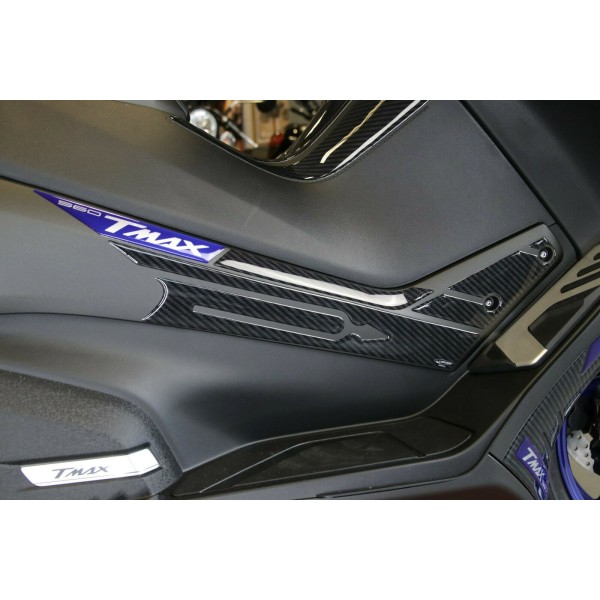 Kit ADESIVI in GEL 3D compatibili YAMAHA Tmax 560 2020-21 carbon look-blu metal