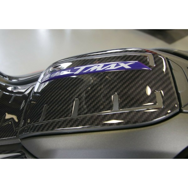 KIT ADHESIVO 3D GEL compatible YAMAHA Tmax 560 2020-21 carbono look-azul metal