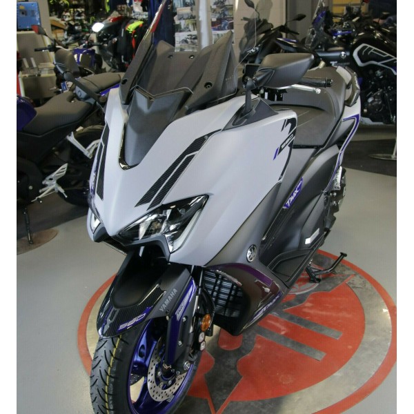 KIT ADHESIVO 3D GEL compatible YAMAHA Tmax 560 2020-21 carbono look-azul metal