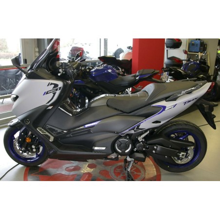 Kit ADESIVI in GEL 3D compatibili YAMAHA Tmax 560 2020-21 carbon look-blu metal