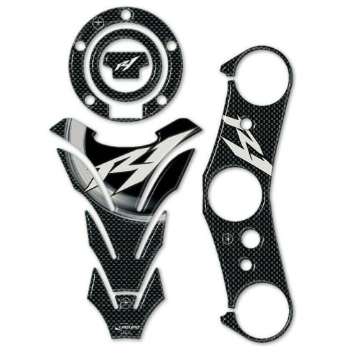 KIT ADHESIVOS 3D GEL para MOTO compatible YAMAHA YZF R1 2007-2008 CARBON LOOK