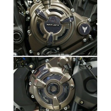 Kit adesivi in gel 3D protezioni laterali carter moto compatibili Yamaha MT-07