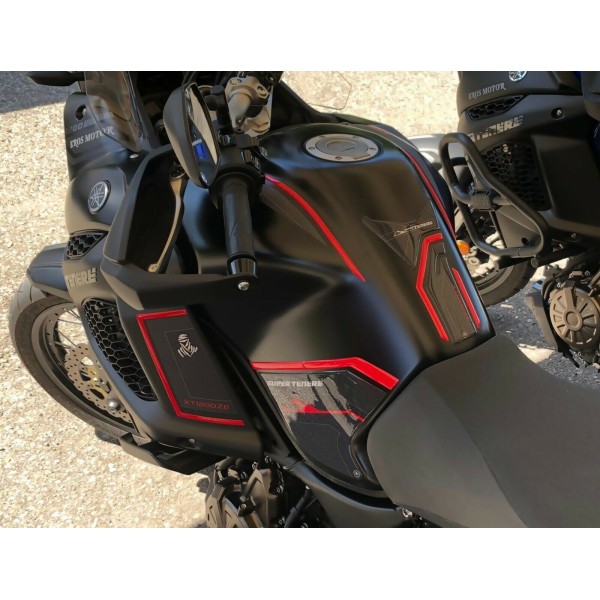 KIT ADESIVI in gel 3D PROTEZIONI PER MOTO compatibili YAMAHA SUPER TENERE rosso