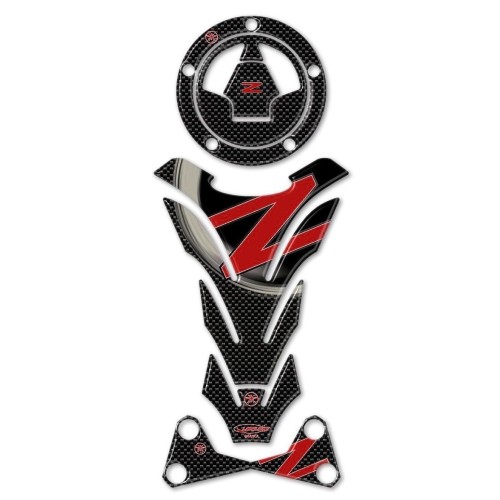 KIT ADESIVI IN GEL 3D Z750 Z1000 compatibile per MOTO KAWASAKI Z 750-1000 ROSSO