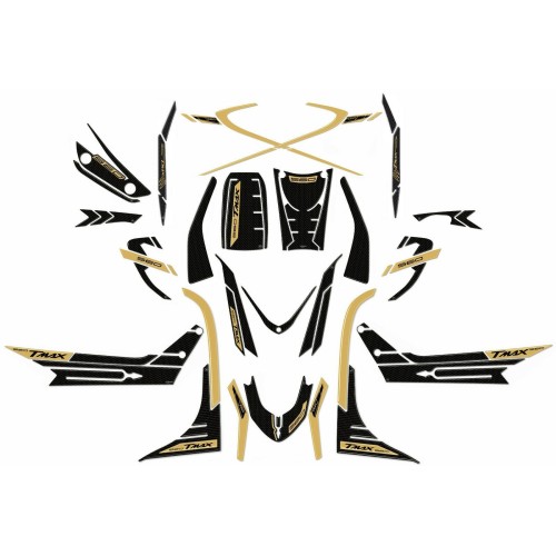 3D RESIN ADHESIVE KIT compatible YAMAHA Tmax 560 2020-2021 CARBON LOOK-GOLD