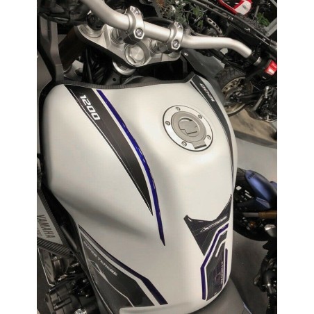 KIT 3D RESIN ADHESIVE PROTECTIONS FOR MOTORCYCLE kompatibel YAMAHA SUPER TENERE blau