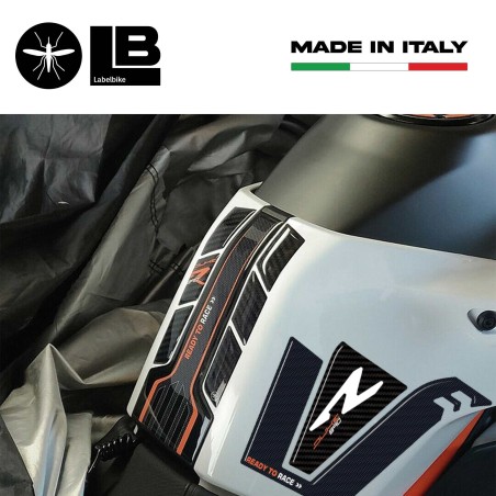 kit ADESIVI resina 3D PROTEZIONI SERBATOIO per moto compatibili KTM 890 DUKE R