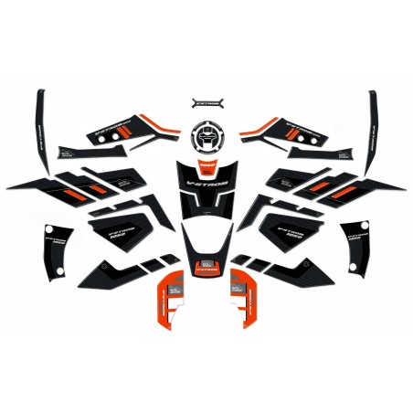 KIT completo adesivi 3d per moto  compatibili SUZUKI V-STROM 1050 vstrom arancio