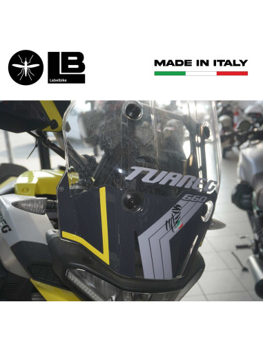 Kit complet d'autocollants 3D pour motos compatibles avec Aprilia Tuareg 660 jaune 2022