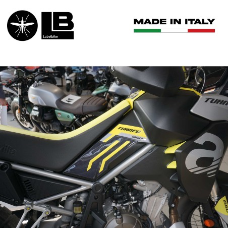 Kit complet d'autocollants 3D pour motos compatibles avec Aprilia Tuareg 660 jaune 2022
