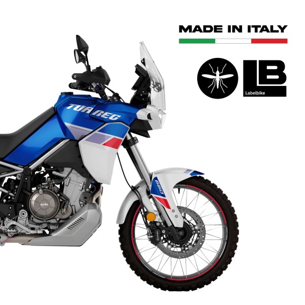 Kit complet d'autocollants moto 3D compatibles avec Aprilia Tuareg 660 Indigo 2022